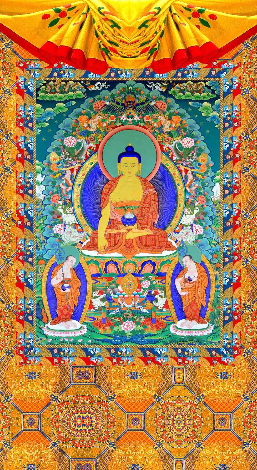 Tibetan Wall Hanging Thangka Buddha Ji 1