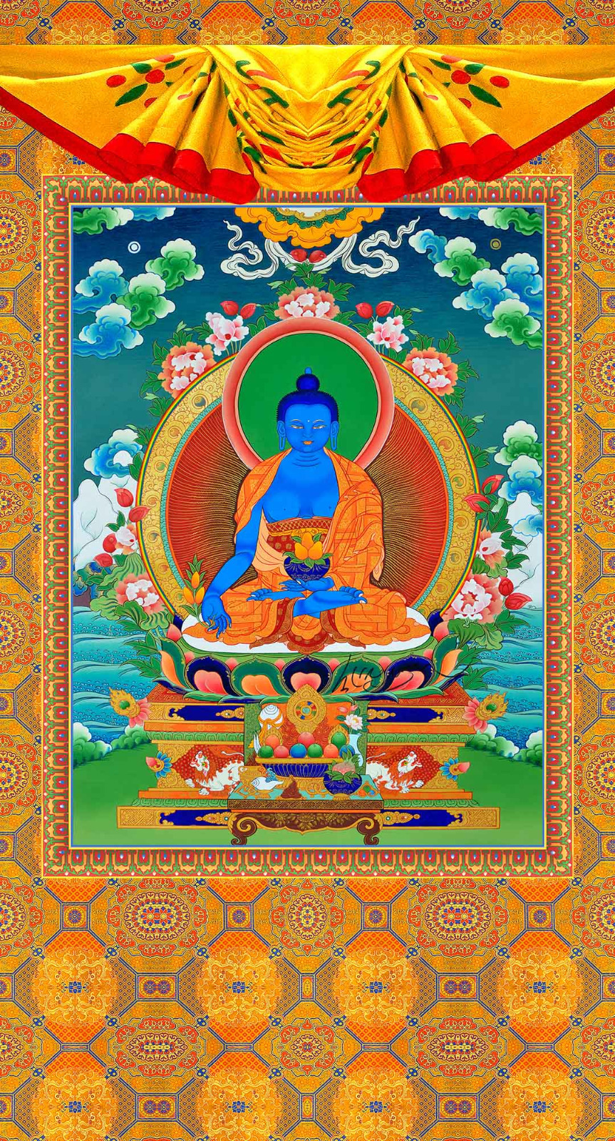 Tibetan Wall Hanging Thangka Buddha Ji 4